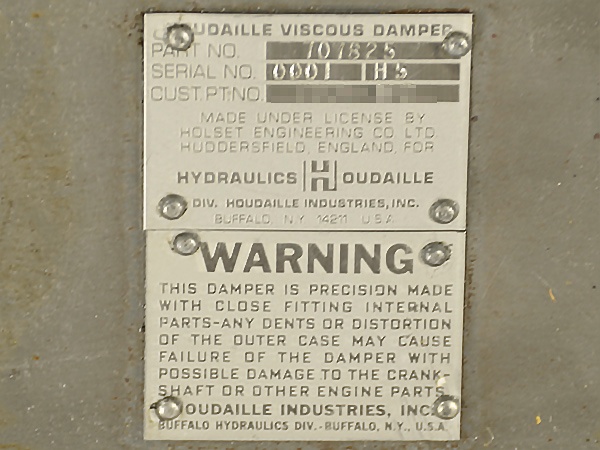 Houdaille viscous damper stamping